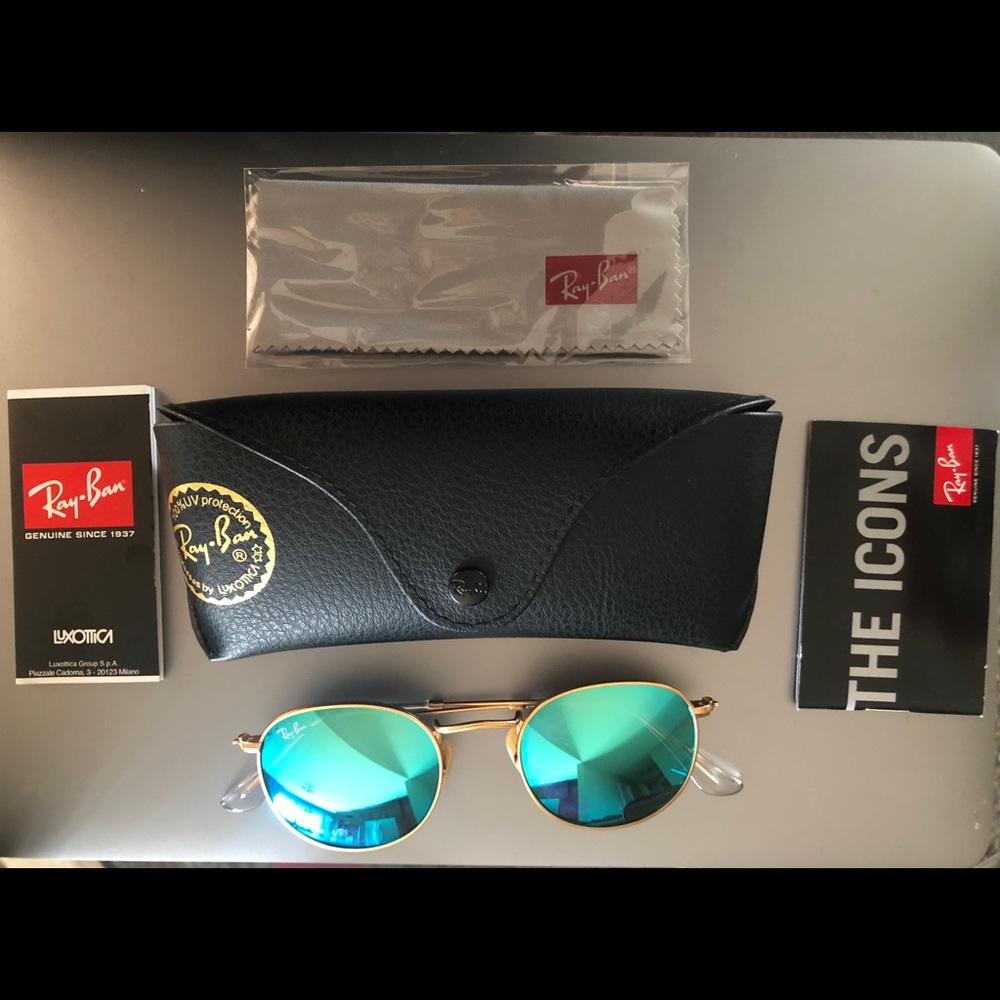 Brand New Authentic Round Metal Ray Bans- 50mm - Picture 2 of 5
